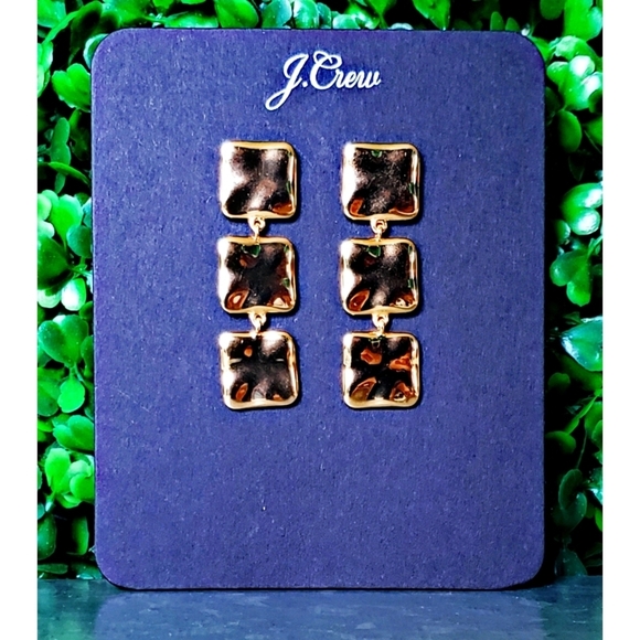 J. Crew Jewelry - 17. J.Crew Triple-square drop earrings